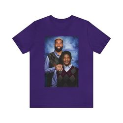 Lamar Jackson OBJ Odell Beckham Jr Baltimore Ravens Funny Shirt Christmas Gift Fathers Day Unisex Heavy Cotton Tee