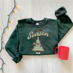 tis the season sweatshirt, merry christmas sweatshirt, womens christmas sweatshirt, holiday sweatshirt, winter sweatshir