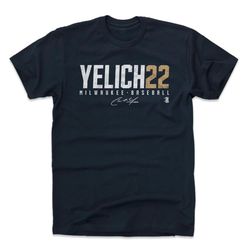 christian yelich men's cotton t-shirt - milwaukee baseball christian yelich yelich22 w wht