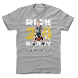 rick barry men's cotton t-shirt - golden state throwbacks rick barry free throw wht