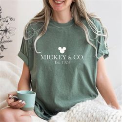 comfort colors mickey & co shirt, mickey and co. est. 1928 shirt, unisex shirt,