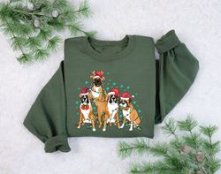 dog christmas boxer sweatshirt, christmas dog sweater, dog mom shirt, cute dogs t-shirt, dog lover crewneck, dog owner g