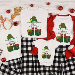 personalized elf matching family shirt holiday gift custom family christmas shirt sassy elf boss sweet elf elf christmas