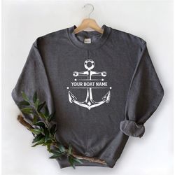 personalized boat sweatshirt, boat name sweatshirt, captain sweatshirt, personalized gift, gift for boat captain, boat o