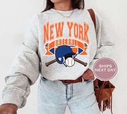 new york sweatshirt, new york baseball sweatshirt, retro new york baseball, vintage new york sweatshirt, new york crewne