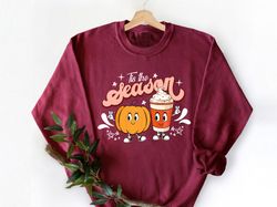 tis the season sweatshirt, fall sweater, pumpkin spice latte sweatshirt, coffee sweatshirt, coffee lover gift, fall gift