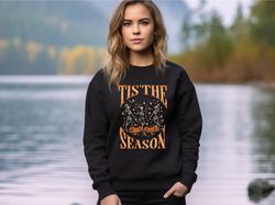 tis the season sweatshirt, halloween hoodie, dancing skeletons shirt, pumpkin sweatshirt, fall season, womens fall hoodi