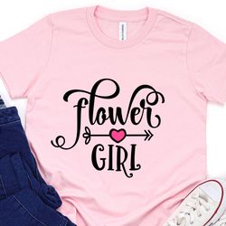 flower girl tshirt, flower girl gift, jr bridesmaid, cute toddler flower girl shirt