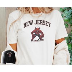 devil hockey shirt, new jersey hockey, new jersey devil gift, vintage new jersey devil, vintage hockey shirt, game day s