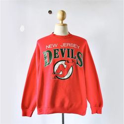 vintage 90s new jersey devils sweatshirt, new jersey devils shirt, new jersey devils hoodie, new jersey devils fan shirt