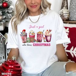 just a girl who loves christmas shirt, christmas shirt, christmas tshirt, christmas family shirt, comfort colors christm