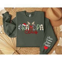 grandpa claus shirt, grandpa christmas sweatshirt, christmas gifts for grandpa, holiday shirts, christmas t shirt, perso