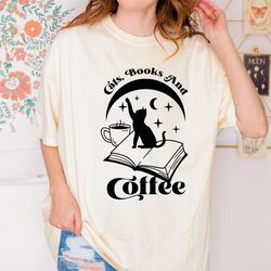 chemise caf livres chats, chemise amateur de livres, cadeau pour amoureux des chats, chemise livre chat mignon, chemise