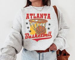 atlanta hawk, vintage atlanta hawk sweatshirt \t-shirt, atlanta basketball shirt, hawks shirt, basketball fan shirt, ret
