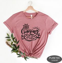 cruise shirts, besties gone cruising matching girls trip shirts, cute vacation, cruise ship shirts,best friends cruise t