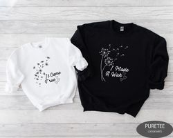 i made a wish i came true, baby shower gift, mother daughter shirts, matching mommy and me shirt, new mom gift idea, bab