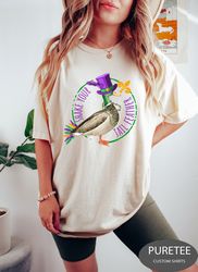 mardi gras sweatshirt, mardi gras duck shirt, shake your tail feather, ,fleur de lis, new orleans tee, nola shirt,fat tu