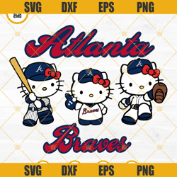 hello kitty atlanta braves baseball svg png dxf eps-gina shop