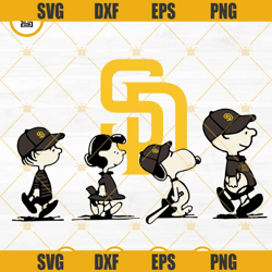 snoopy charlie brown san diego padres svg png dxf eps cricut files-gina shop