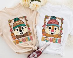 chip and dale thanksgiving shirt  chip and dale shirt  double trouble shirt  disneyland thanksgiving shirt  disneyland b