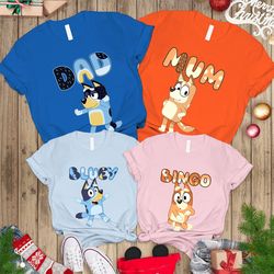 christmas bluey family shirt, bluey christmas trip shirt, bluey party shirt, bluey theme shirt, family christmas 2023 sh