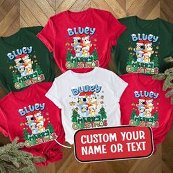 christmas bluey family shirt, christmas family bluey shirt sweatshirt hoodie, bluey party shirt, bluey christmas trip sh