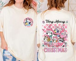 christmas bluey family shirt,xmas family bluey sweatshirt,bluey party shirt,bluey christmas trip shirt,bluey family merr