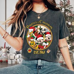 christmas disneyland pirates family shirts, christmas pirates of caribbean shirt, christmas pirate tshirt, christmas dis