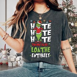 double hate grinch sweatshirt, merry grinchmas sweatshirt, grinch sign sweatshirt, grinchmas sweatshirt, hate hate hate