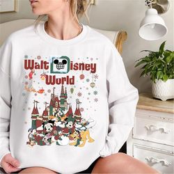 vintage walt disney world christmas sweatshirt, disneyworld christmas hoodie, retro disney christmas shirt, disney famil