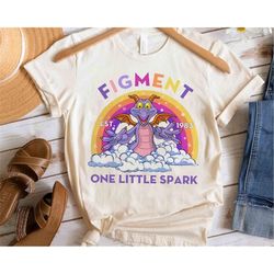 cute figment one little spark disney epcot snack drinking around the world shirt, wdw unisex t-shirt family birthday gif