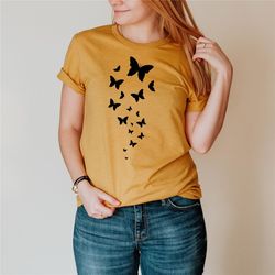 butterfly shirt, gift for her, monarch butterfly, butterfly tshirt, butterflies shirt, cottagecore shirt, inspirational