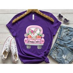 happy easter shirt, happy easter truck shirt, womens easter shirt, easter day, easter shirt, easter family shirt, easter