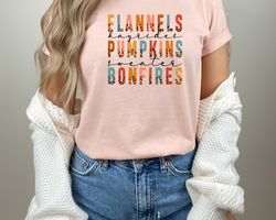 flannels pumpkins hayrides smores and bonfires shirt, fall shirt, fall tee, pumpkin spice, cute fall shirt, autumn shirt