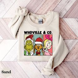 retro merry grinchmas shirt, vintage christmas sweatshirt, whoville and co shirt, christmas family shirt, grinch christm