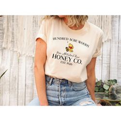 hundred acre woods shirt, hundred acre woods sweatshirt, honey co sweatshirt, retro pooh bear shirt, honey co unisex t-s