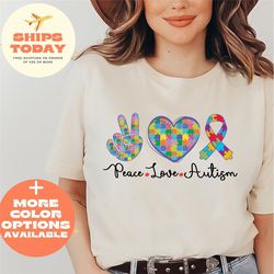 peace love autism shirt, peace love autism, neurodiversity shirt, autism awareness shirt, autistic pride shirt, autism s