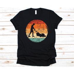 retro landscaper silhouette shirt, gift for landscapers, landscaping, landscaper, lawn mowing, gardener, lawn mower gard