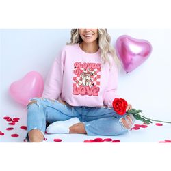 valentines day stoner sweatshirt / clouds of love / weed sweatshirt / joint smoking / valentines gift for her