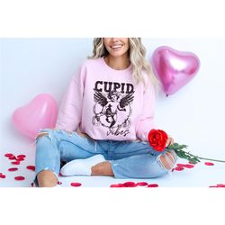 valentines day sweatshirt / cupid vibes / distressed cupid / cherub / valentines gift for her