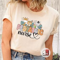 pediatric nurse shirt, pediatric nurse shirt gift with animals, nursing t-shirt, nurse life, nurse grad gift, nurse appr