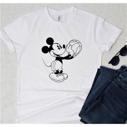 mickey basketball player | disney basketball tee-shirt