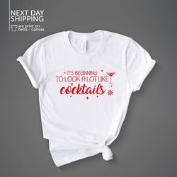 cocktail christmas tshirt cocktails christmas shirt festive cheers and joy magical cocktails drink lover tee booze shirt