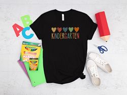 kindergarten heart shirt, hello kindergarten shirt, colorful kindergarten shirt, back to school shirt, kindergarten kids