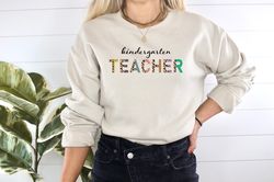 kindergarten teacher shirt, teacher leopard shirt, teacher life shirt, back to school shirt, first day of school shirt,