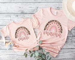 Mama Mini Rainbow Shirt, Mama Mini Leopard Shirt, New Mom Shirt, First Mother's Day Shirt, New Mom Gift, Happy Mothers D