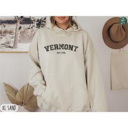 vermont hoodie, womens vermont crewneck, home state shirt, moving to vermont gift, vermont trip souvenir, vt apparel, di