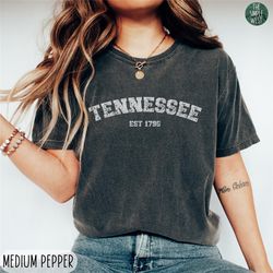 tennessee comfort colors shirt, womens tennessee crewneck tee, home state shirt, moving to tennessee gift, tennessee sou