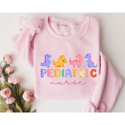 Pediatrics Sweatshirt, Pediatrics Dinosaurs Shirt, PEDS Sweatshirt, Peds Nurse Shirt, Cute Peds Crewneck,Pediatric Nurse