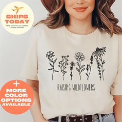 raising wildflowers and wildlife shirt, mom of both shirt, momlife shirt, mother's day gift shirt, cute floral shirt, wi